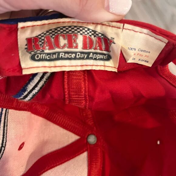 Vintage Chevrolet Racing Red Athletic Hat Nascar Flames - Picture 6 of 6